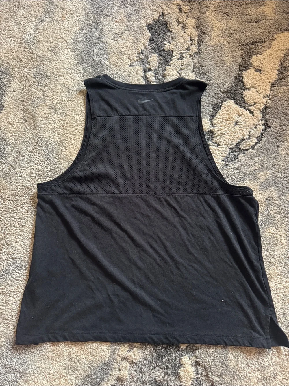 Nike Black Tank Top with White Logo